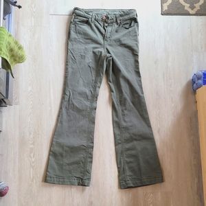 Green Ariat high-rise bootcut trouser jeans